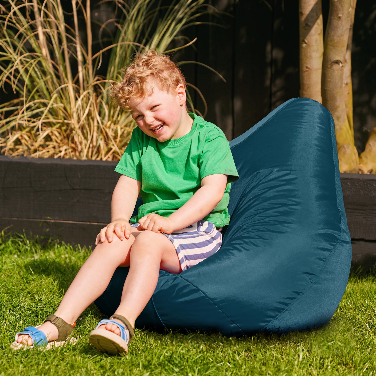 Kids High Back Bean Bag Chair | Teal