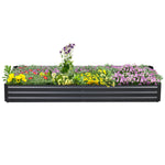 Steel Raised Garden Bed Planter Open Bottom | Gray