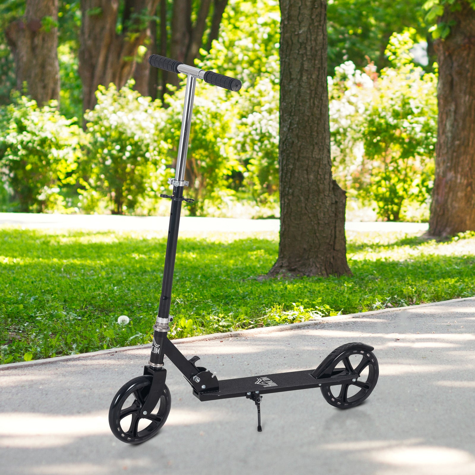 Kids Scooter Ride On Toy Height Adjustable For 7-14 Years, Black
