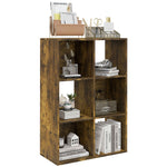 Storage Cabinet Bookcase 6 Cube For Home Office | One Size | Brown