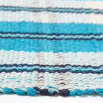 Wilson Handwoven Blue, Yellow And Brown Tartan 100% Cotton Rug | 120cm x 180cm | Blue