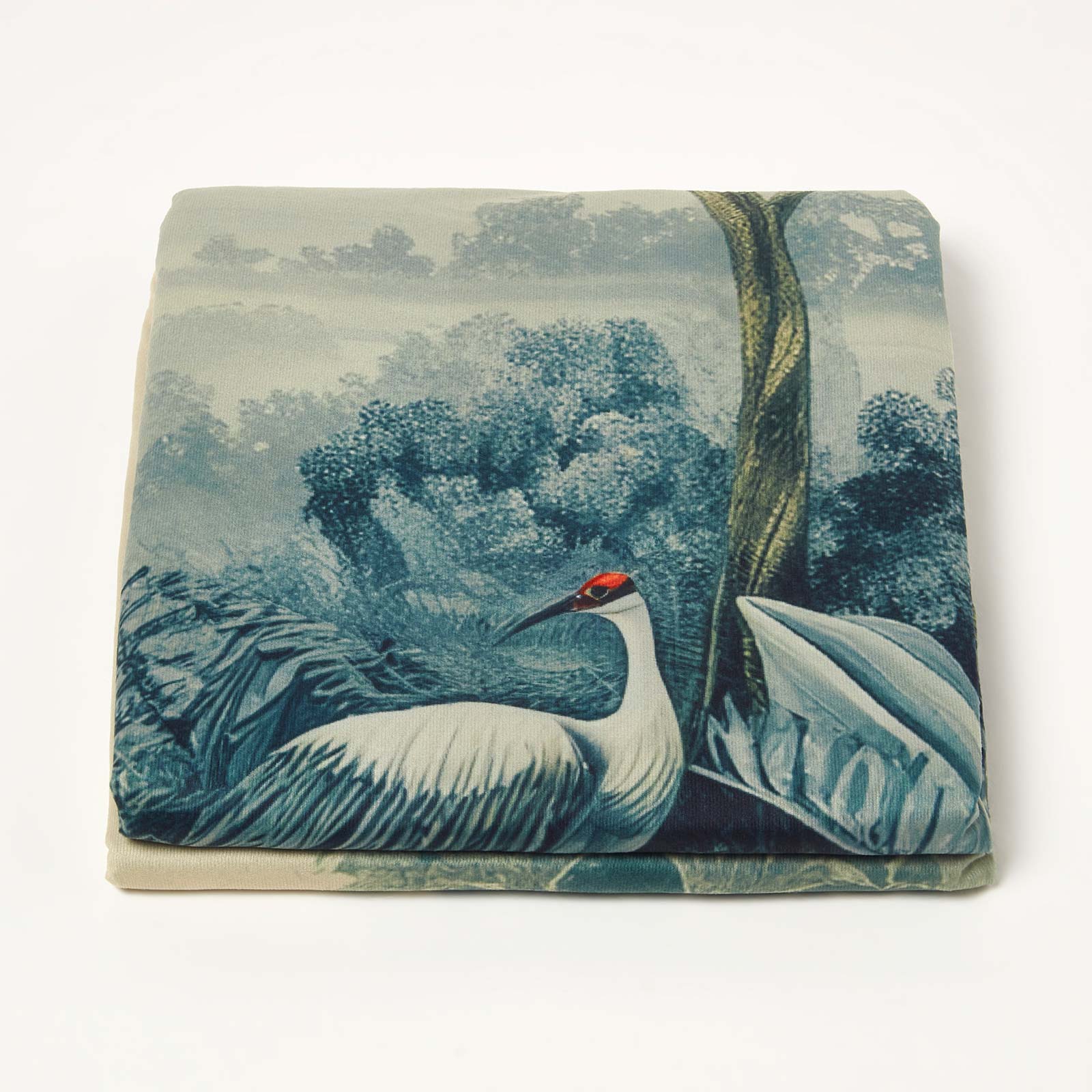 Palm Sepia Throw 130 X 170 Cm Tropical Blanket | 130cm x 170cm | Blue