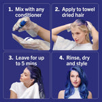 Live Colour Drops Semi-permanent Hair Dye, Crystal Blue 3 Pack