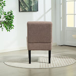 Elara Fabric Armless Accent Chair | Dark Brown