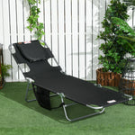 Chaise Lounge W/ Face Cavity & Arm Slots | Black
