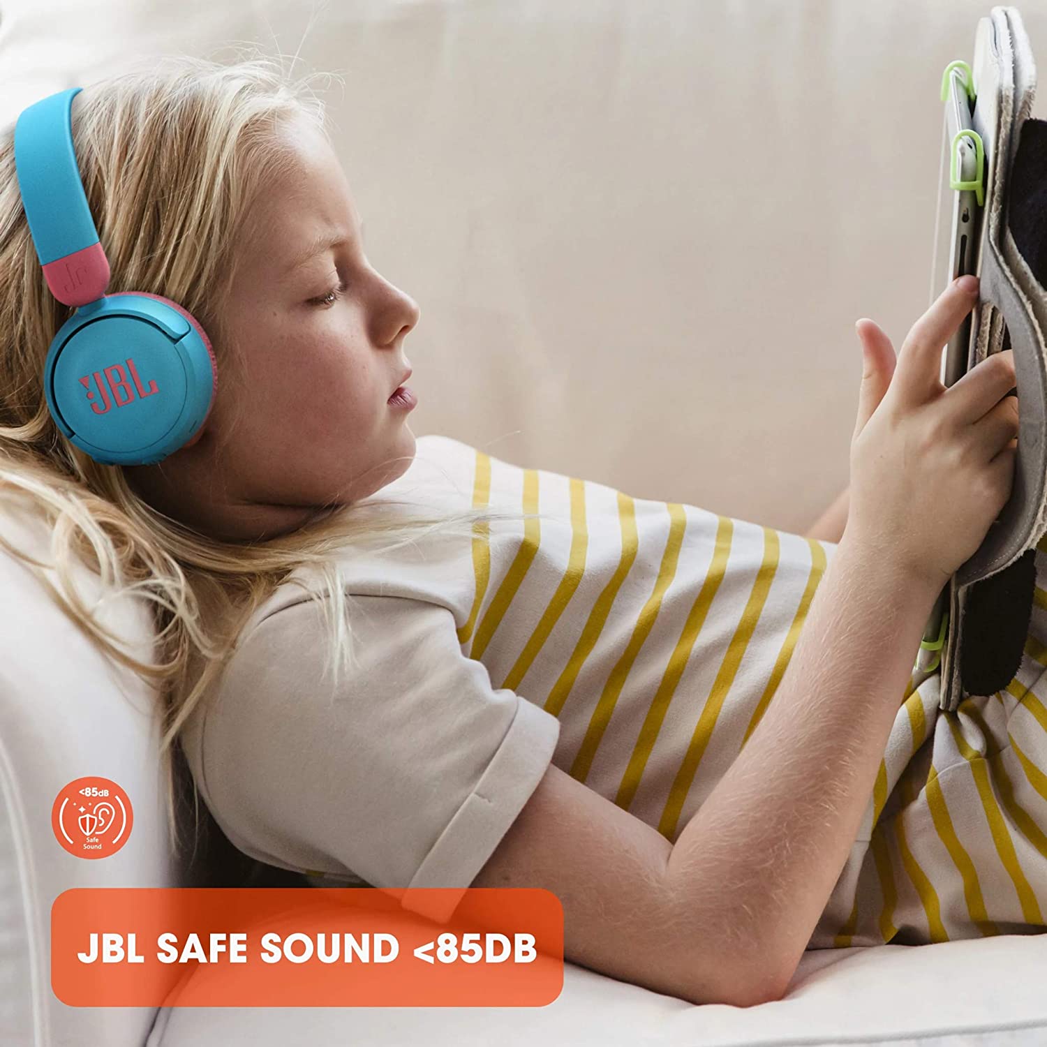 Jr310bt Kids On-ear Wireless Bluetooth Headphones | Blue