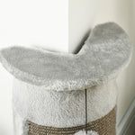 58cm Cat Scratching Post For Corner Wall W/ Covered Plush, Play Balls