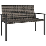2 Seater Rattan Bench With Quick-drying Padding