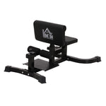 HOMCOM Squat Bench Trainer, Sit Up Machine, Black