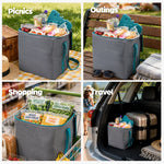 Livivo Large Thermal Cooler Bag 28l Picnic Beach Travel Grey