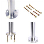 Stainless Steel Stair Handrail, Adjustable Angle Safety Grab Rail For Indoor & Outdoor Steps, Garden & Entrance (120/150/180cm) | 180cm