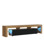 Nova Tv Unit 200cm With Led Lights | Oak