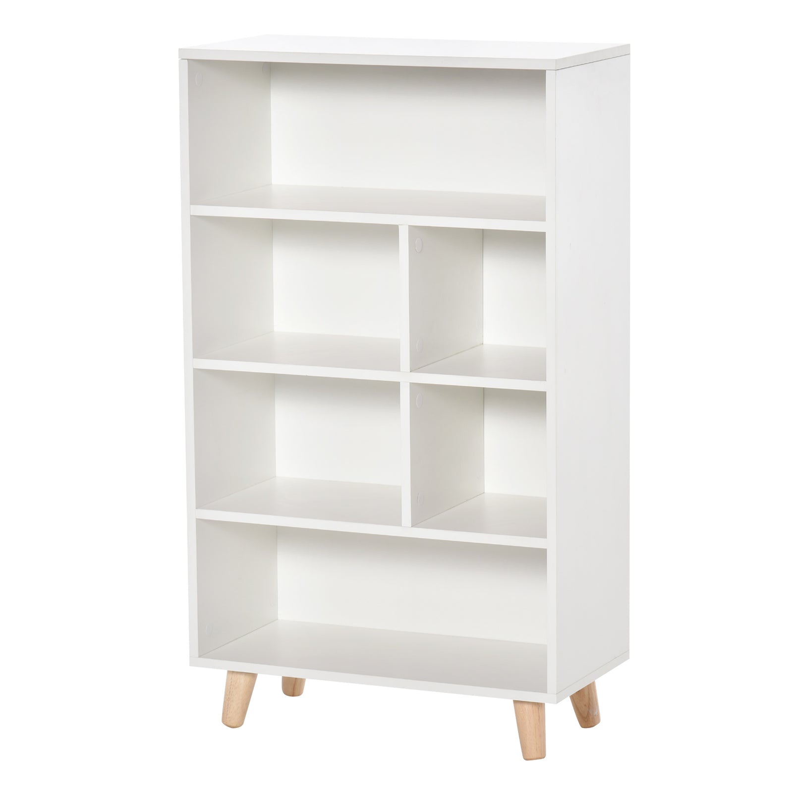 HOMCOM Bookcase Modern Bookshelf Display Cabinet With Cube