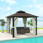 3x3m Hardtop Gazebo With Upf30+ Double Polycarbonate Roof