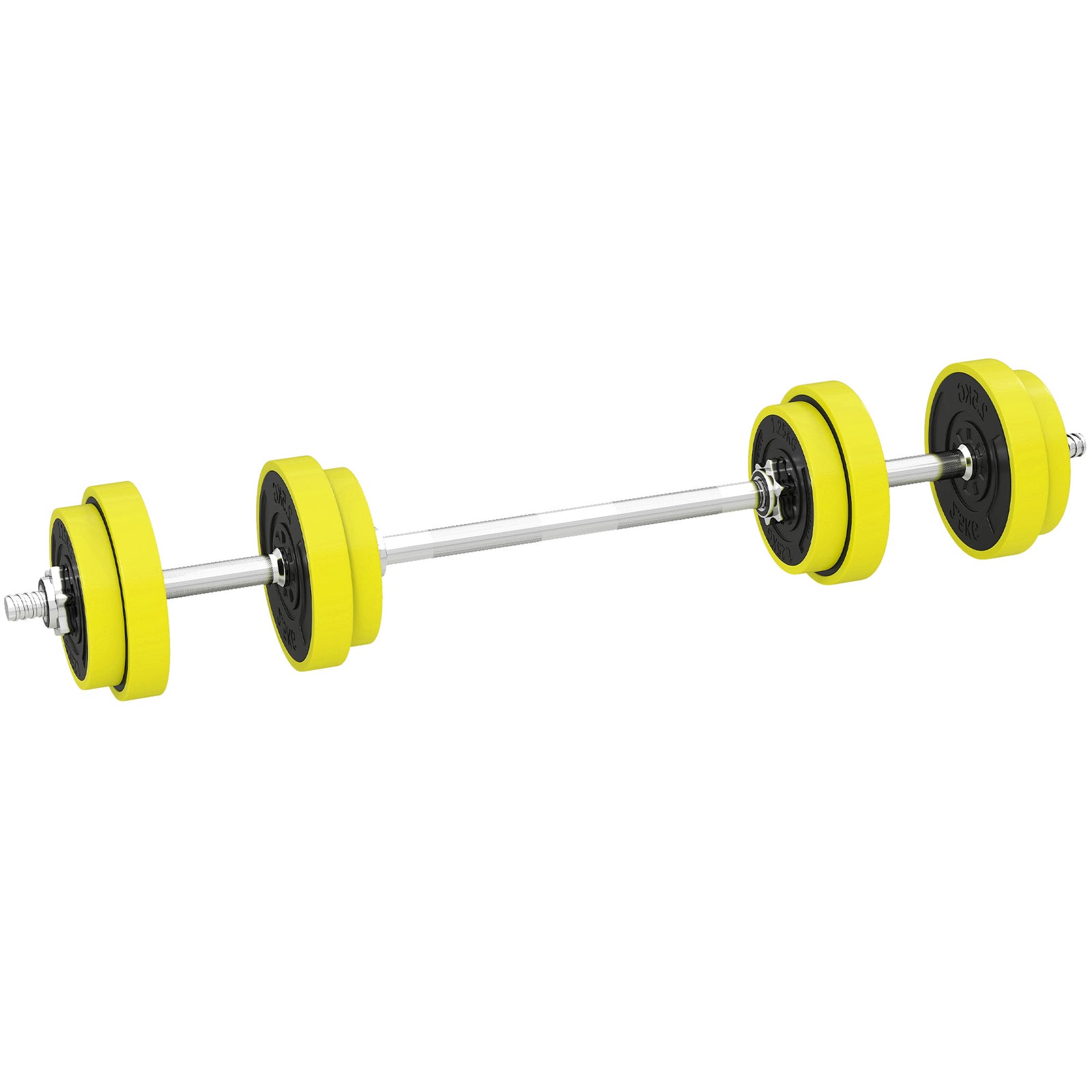 Adjustable 20kgs Barbell & Dumbbell Set For Home Gym | 20kg | Yellow