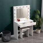 Hollywood Dressing Table Set With Large Lighted Mirror