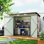 8 X 4ft Metal Garden Shed With Lockable Door, Vent & Padlock
