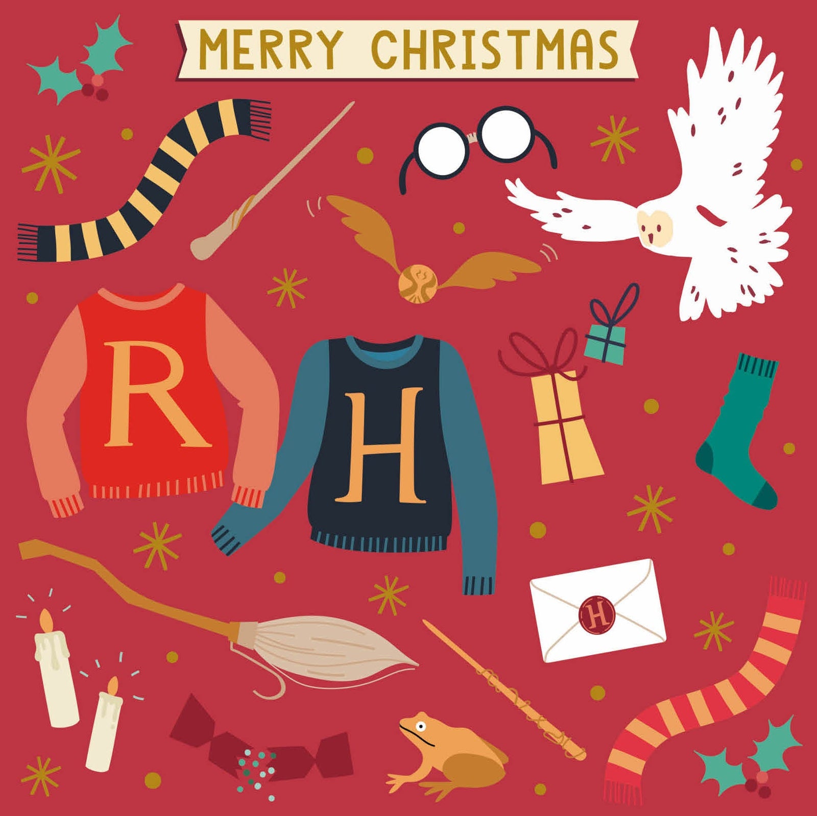 Harry Potter Multipack Of 20 Christmas Cards Official Product
