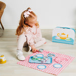 Tin Tea Set, Colourful Tea Set For Kids, 20 Play Pieces