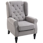 Accent Armchair Home Furniture Retro Tufted Club Wood | One Size | Gray