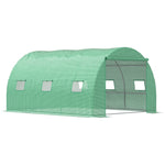 Tunnel Greenhouse W/ Pe Cover & Zipper Door