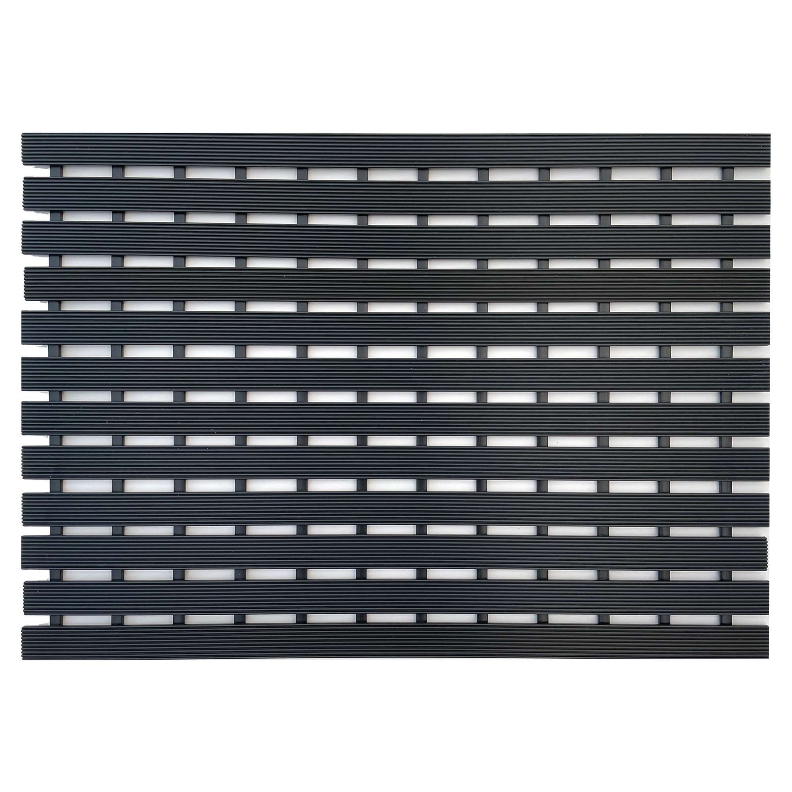 Non-slip Pvc Duckboard Shower Mat  - 61cm X 43cm | Black