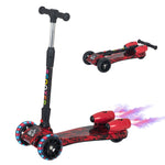 Child 3-wheel Scooter Light Music Water Spray Rechargeable 3-6 Yrs | Red