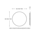 Illuminated Bathroom Mirror 100 X 100 Cm, Round