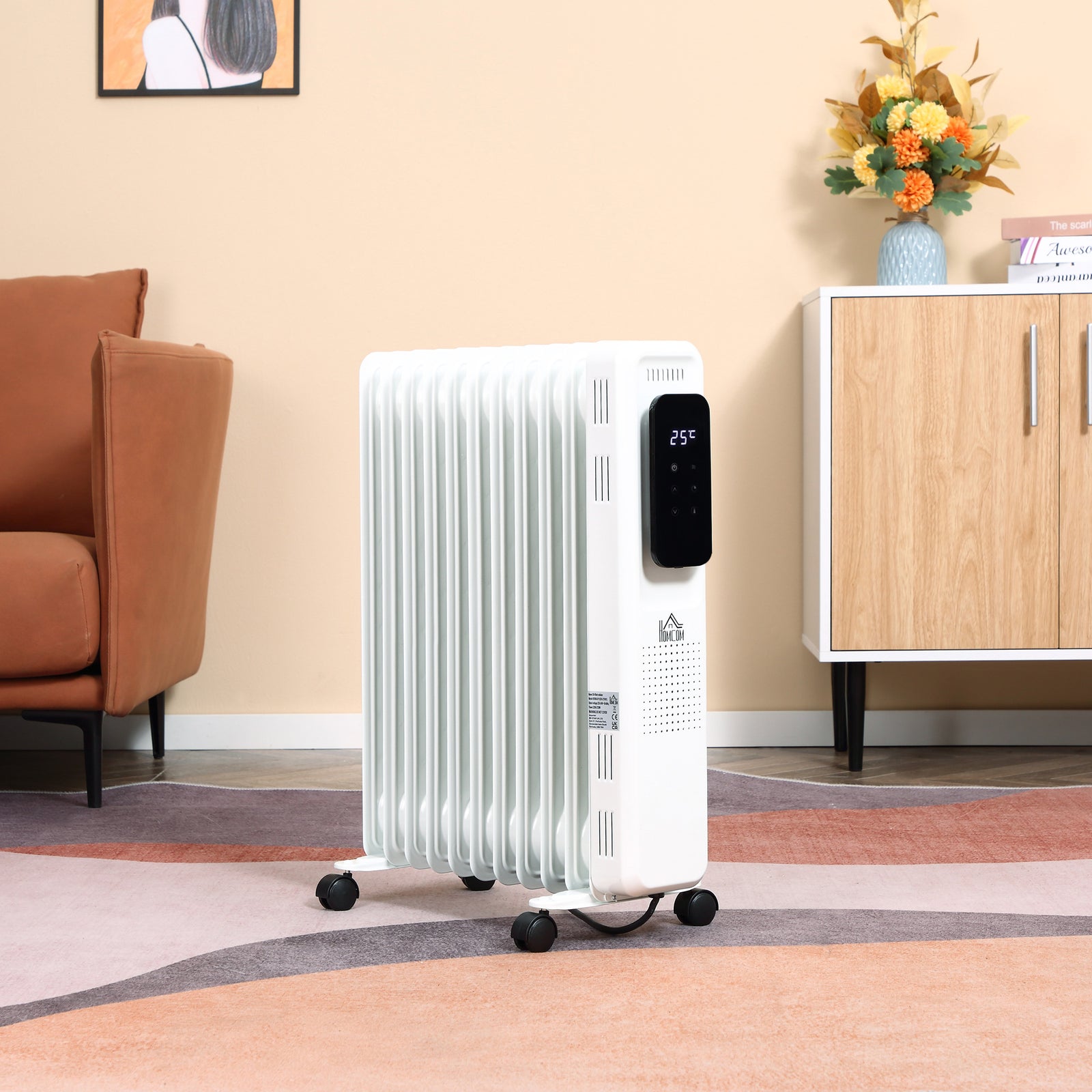 7/9/11fin Oil Filled Radiator Heater With 3 Heat Settings | Large | White