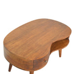 Solid Wood Chestnut Wave Coffee Table