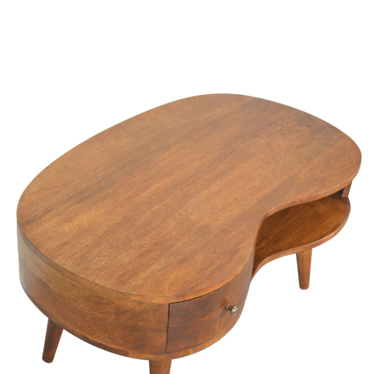 Solid Wood Chestnut Wave Coffee Table
