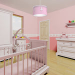 Baletnica Pink Pendant Lamp 1xe27 Beautiful Hand Made Lamp With Soft Fabric Shade Decorated With Ballerinas And Crystals