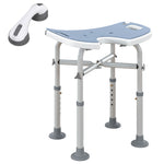 Aluminium Shower Stool For Elderly Disabled Non-slip | One Size | Light Blue