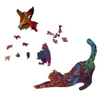 Fox And Cat Jigsaw Puzzles - 160 Pieces Each - Wooden