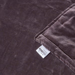 Velvet Cotton Quilted Throw | 125cm x 150cm | Dark Grey