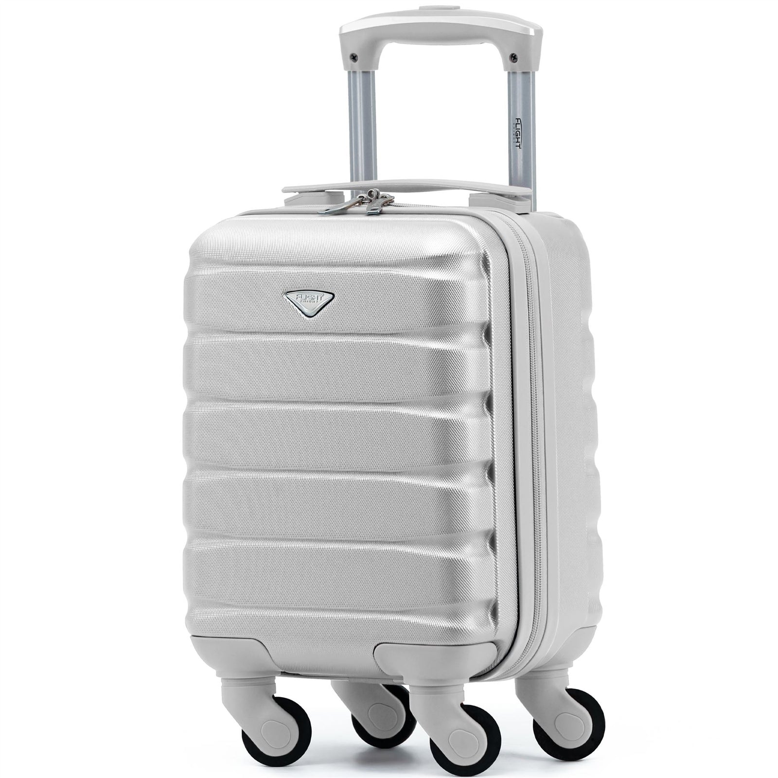 40x20x25cm Cabin Carry-on Suitcase - Lightweight, Durable, 4-wheel Luggage - 100+ Airlines Approved | Cabin | Silver