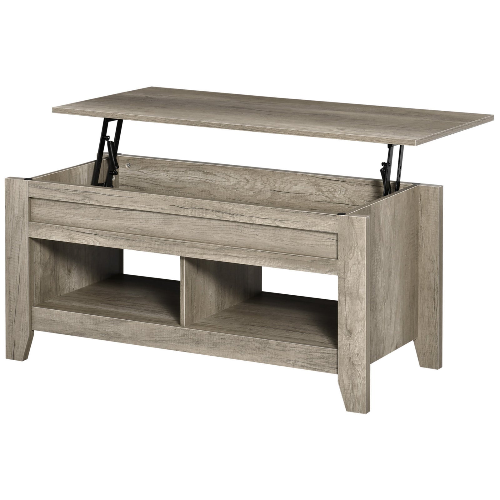 Lift Top Coffee Table With Hidden Storage, Shelf