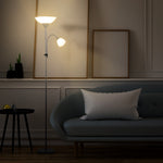 Mother-child Floor Lamp Duo Light Steel Frame 2 Switches