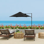 2.5m Cantilever Parasol W/ 360° Rotation, Cross Base | Black