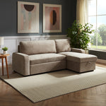 Coeburn Reversible Corner Sofabed With Storage | Light Brown