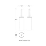 Toilet Brush, Free-standing, Glossy Stainless Steel, Logic Collection