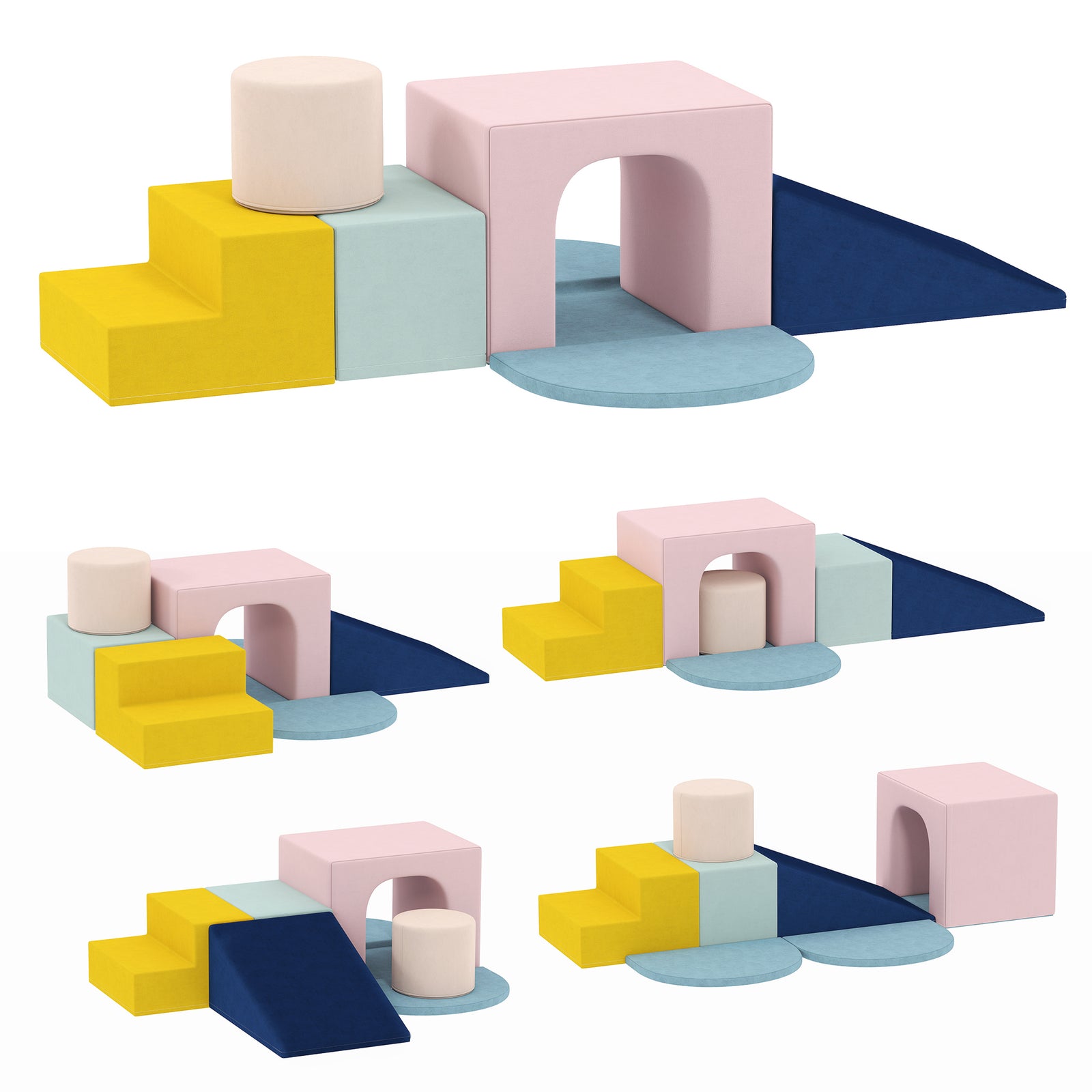 AIYAPLAY Foam Blocks For Kids, 8 Piece Indoor Building Blocks For Climbing