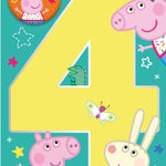 Peppa Pig Age 4 Birthday Card Official Product