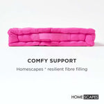 Cotton Plain Floor Cushion | 50cm x 50cm | Hot Pink