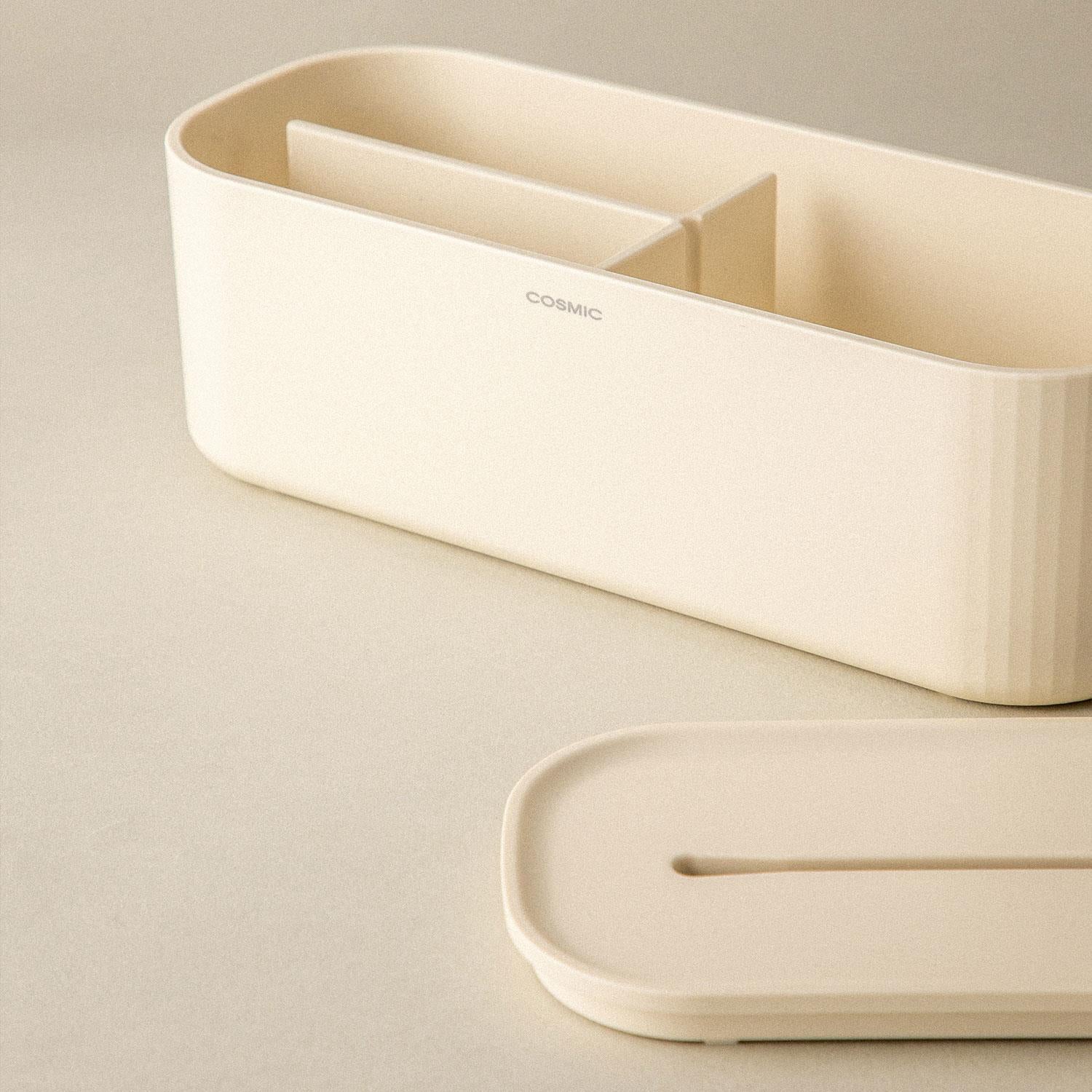 Bathroom Organiser Storage Box Freestanding Alife Collection | Light Grey