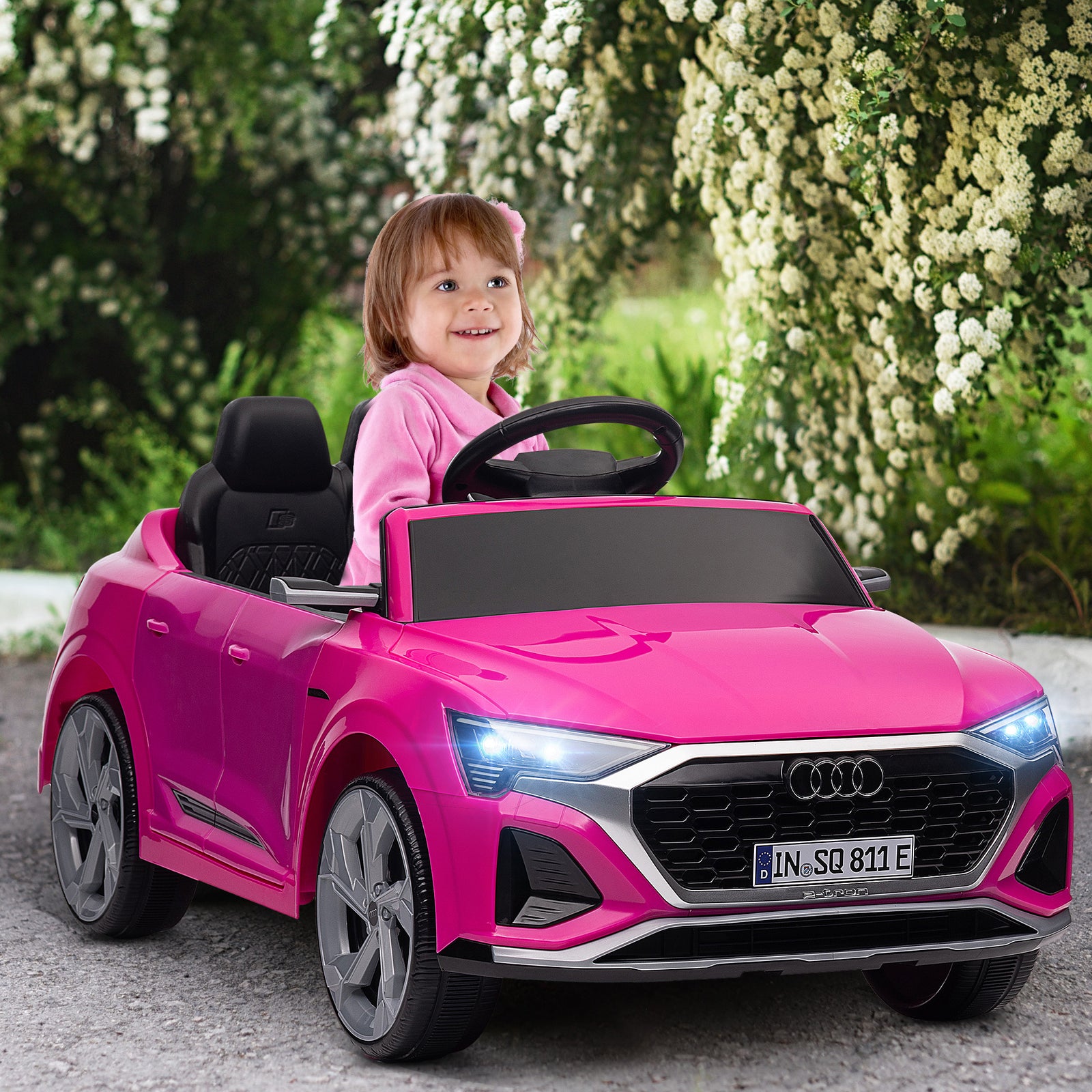 Aiyaplay Audi Q8 E-tron Sportback Kids Electric Car W/ Remote | Pink