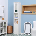 Tall Bathroom Storage Cabinet Freestanding With Mirror