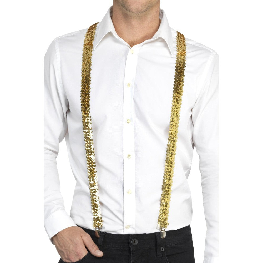 Sequin Braces | Gold