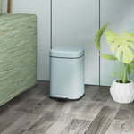 12/20l Kitchen Pedal Bin Metal Rubbish Bin Soft-close Lid | Medium | Light Green