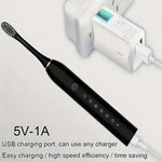 Dyzi 6 Modes Electric Toothbrush Set Sensitive Teeth Care With 8 Heads
